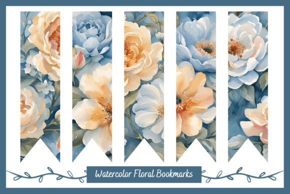 Download Printable Watercolor Floral Bookmarks - Printable watercolor Collection